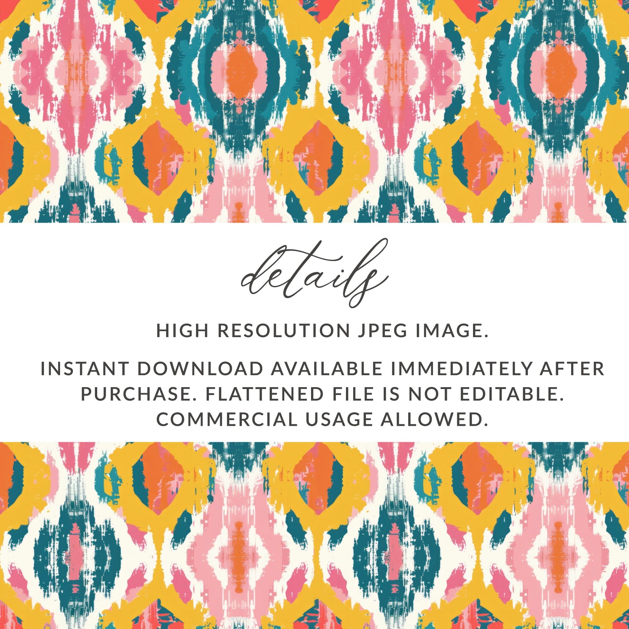 High Resolution Colorful Pattern Instant Download