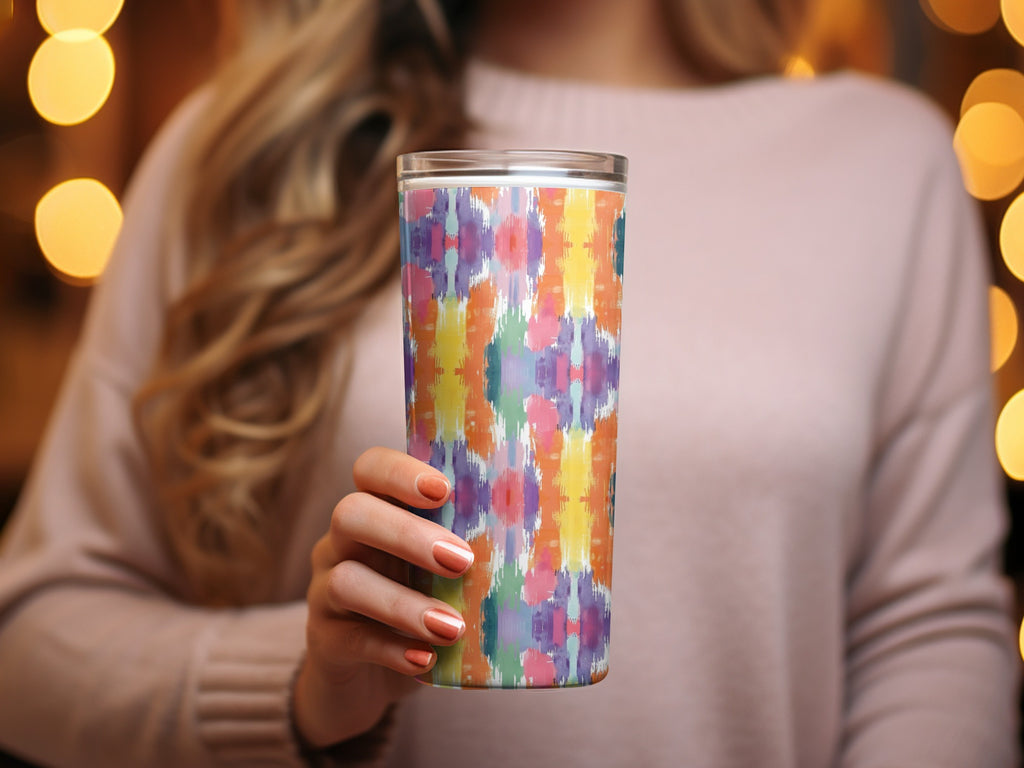 Colorful Abstract Print Insulated Tumbler Cup