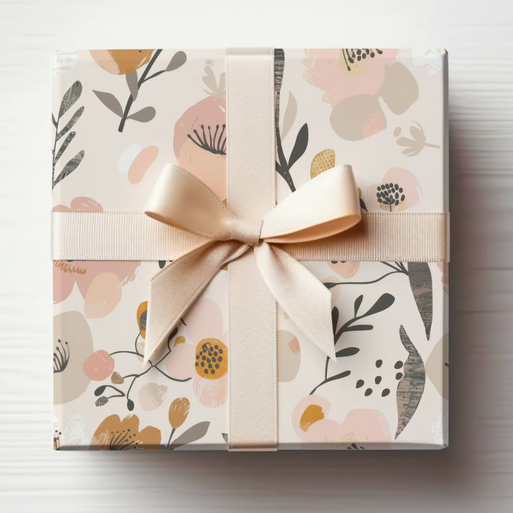 Elegant Floral Design Gift Box with Bow for Special Occasions