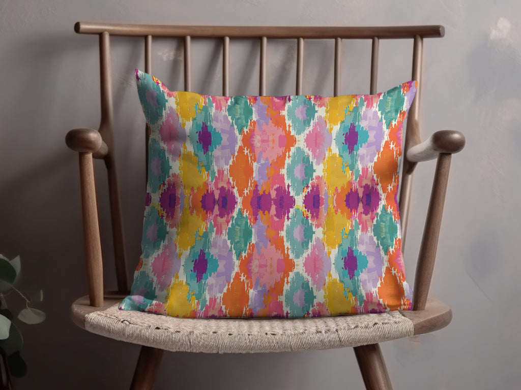 Colorful Abstract Pattern Throw Pillow for Home Decor