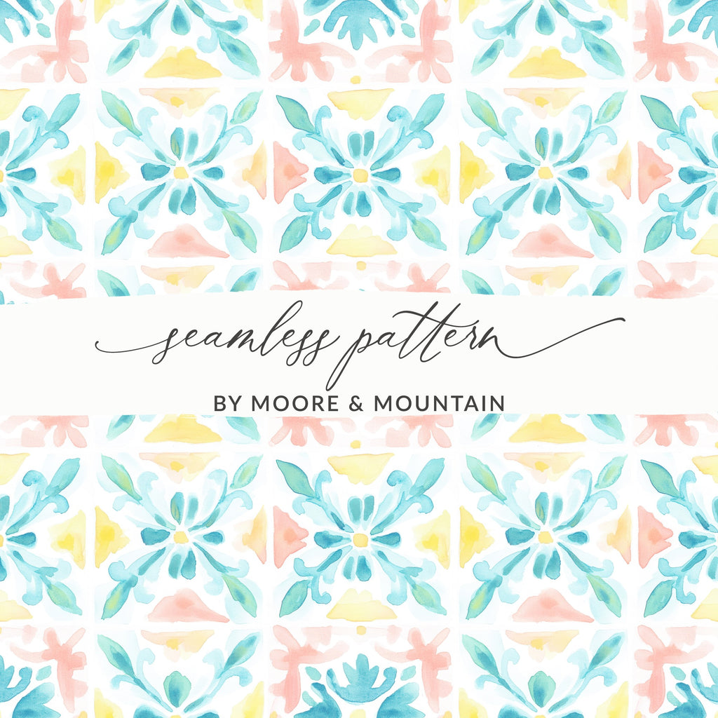 Seamless pattern BY MOORE & MOUNTAIN Watercolor product type