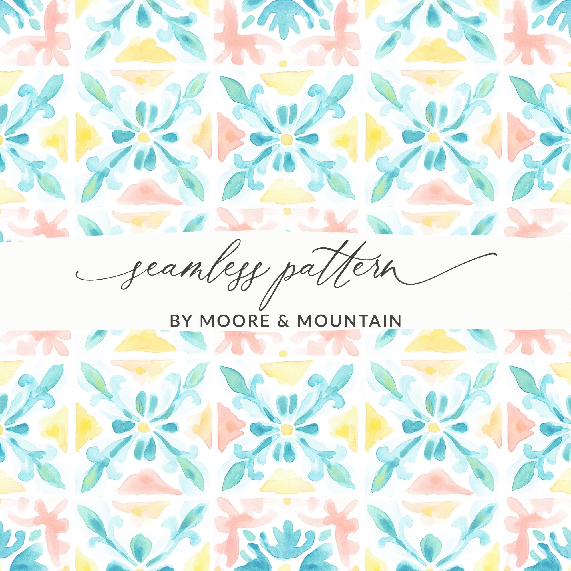 Seamless pattern BY MOORE & MOUNTAIN Watercolor product type