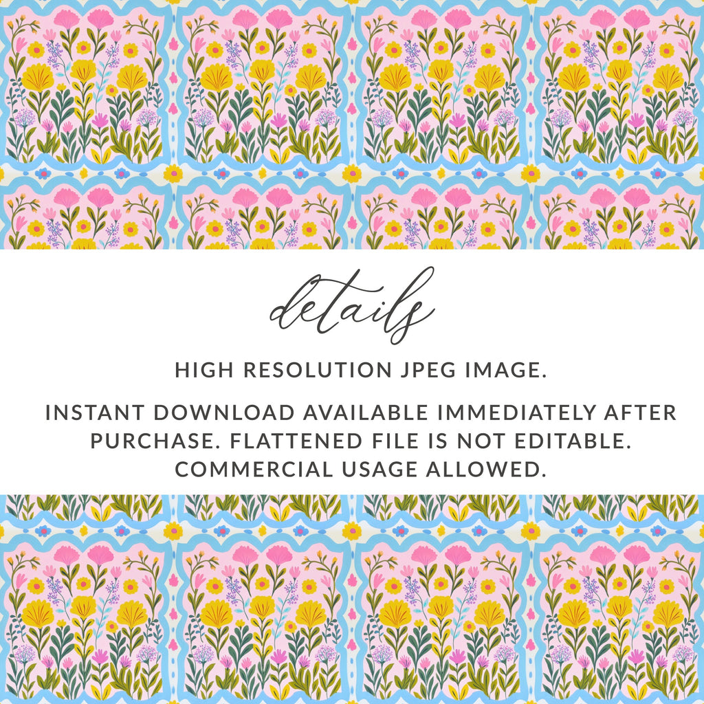High Resolution Floral Pattern Instant Download Product