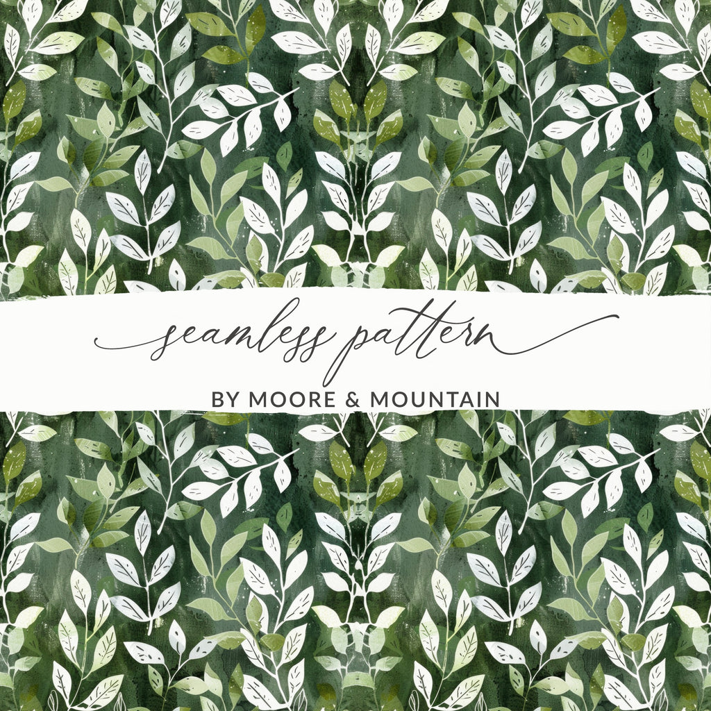 Green Leafy Seamless Pattern by Moore & Mountain Design