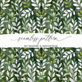 Green Leafy Seamless Pattern by Moore & Mountain Design