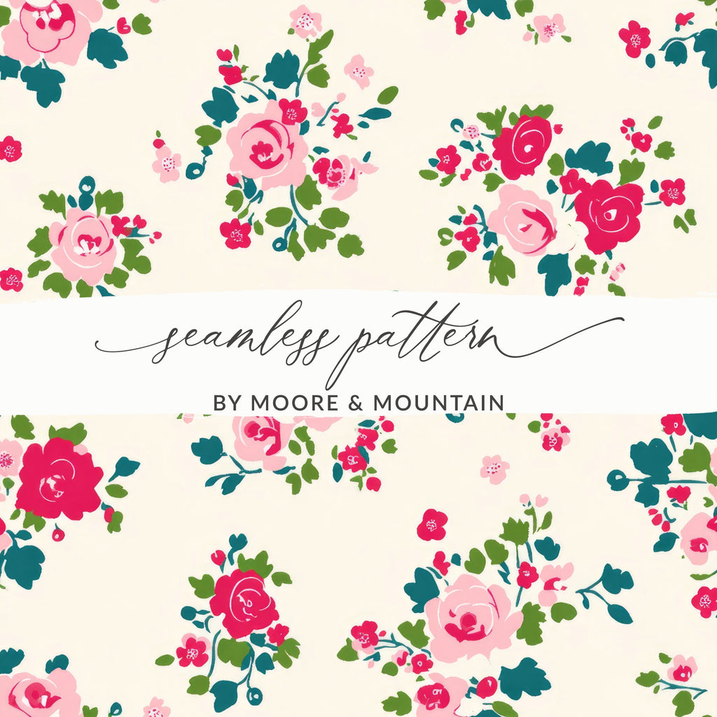 Vibrant Floral Seamless Pattern by Moore & Mountain