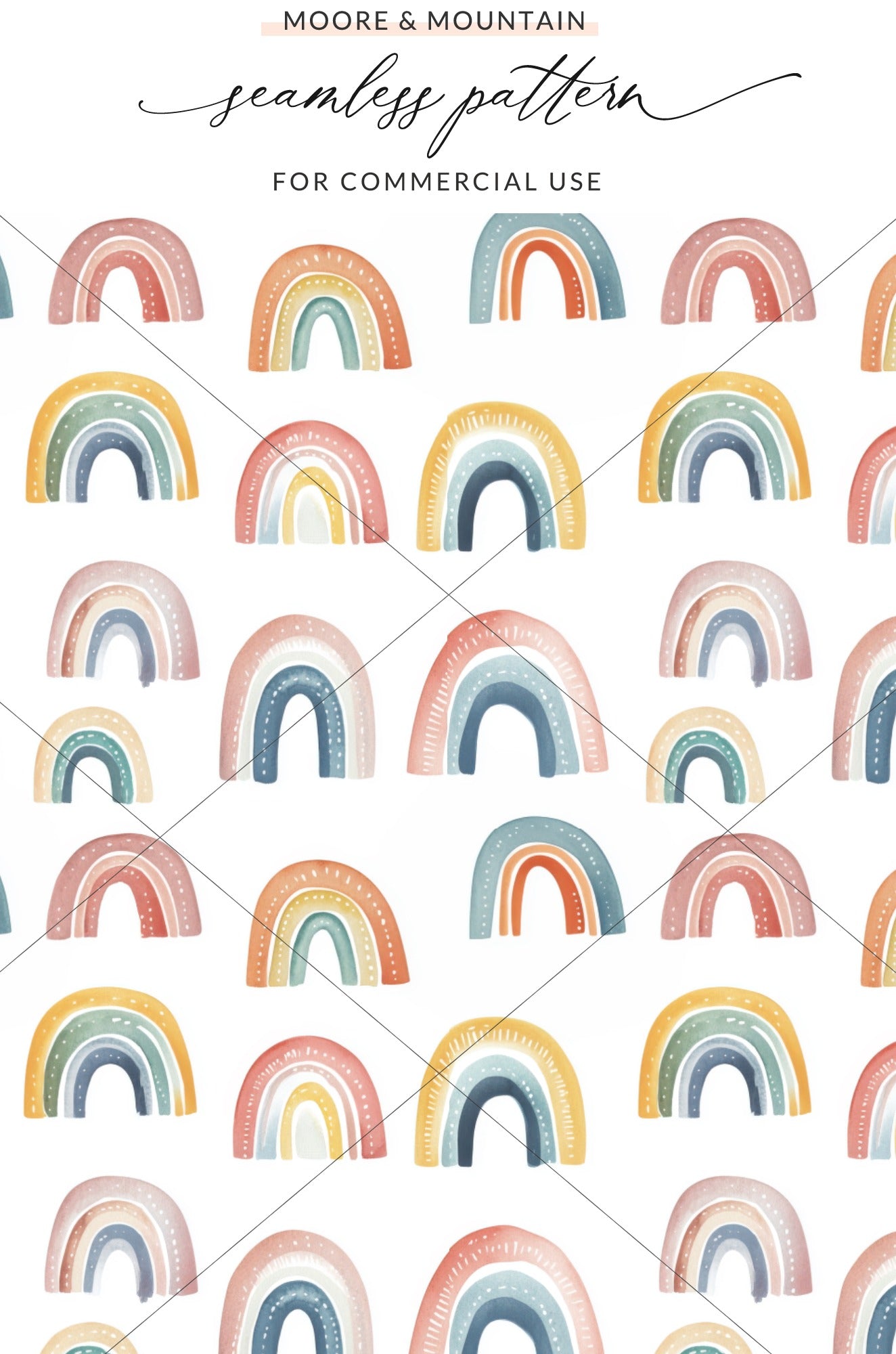Rainbow Seamless Pattern for Commercial Use Design