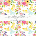 Vibrant Floral and Bird Pattern by Moore and Mountain