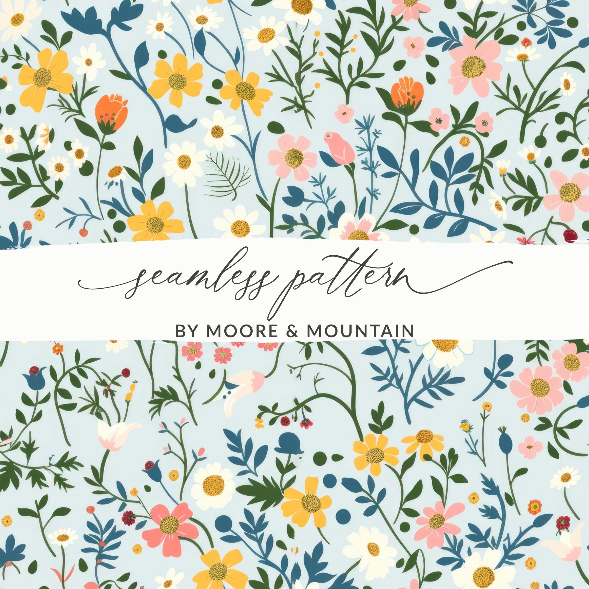 Floral Seamless Pattern by Moore & Mountain Design