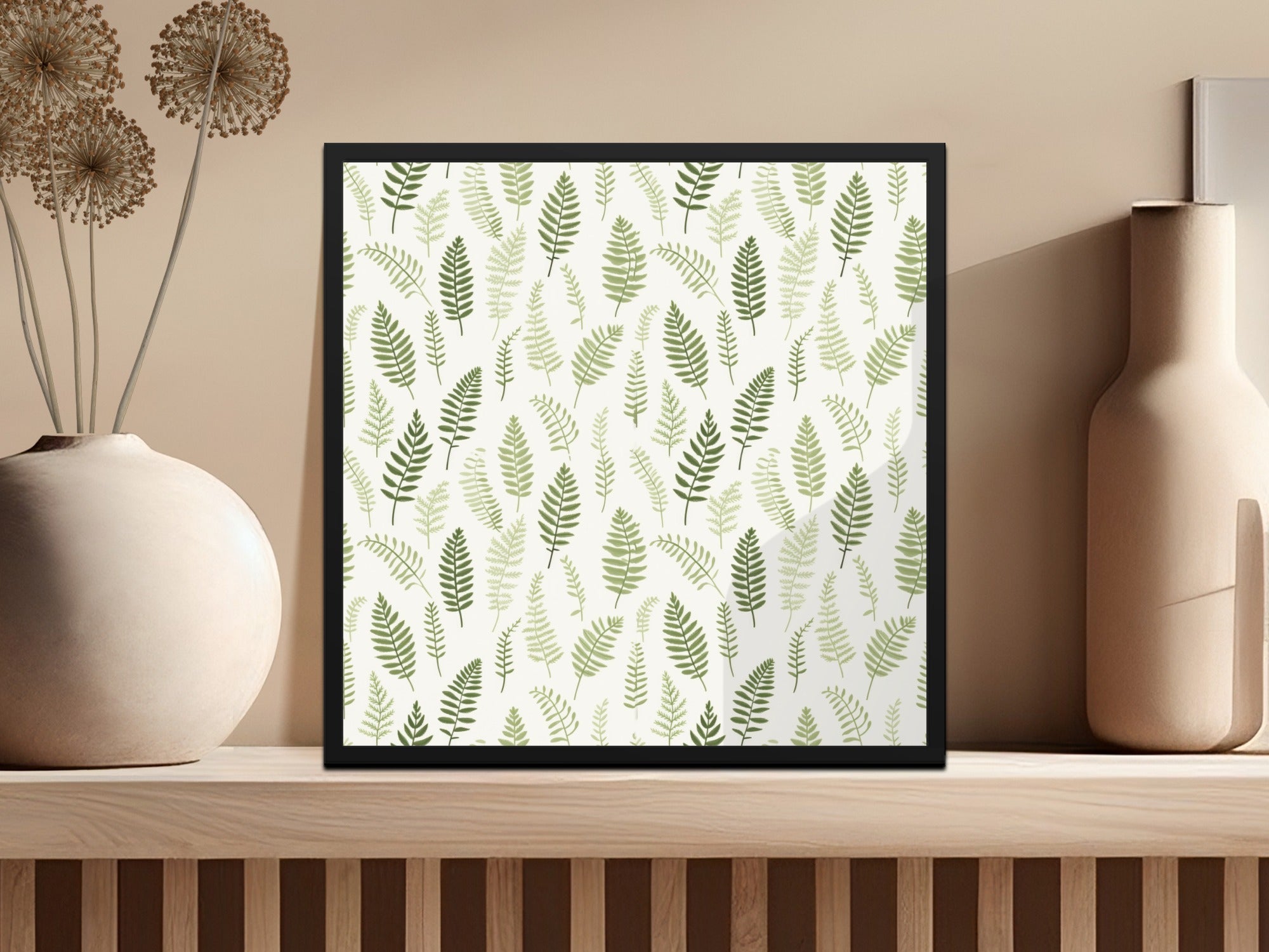 Green Leaf Pattern Wall Art Nature Poster Product