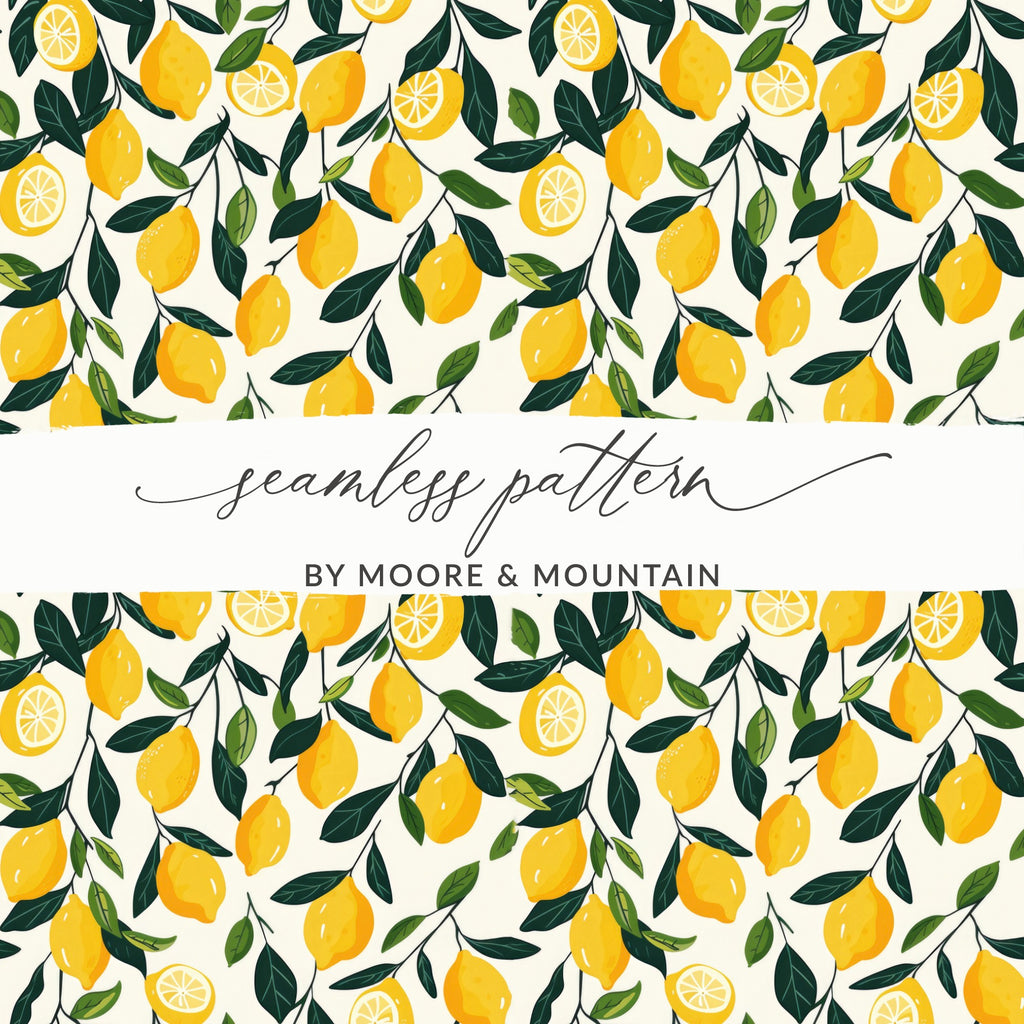 Bright and Vibrant Lemon Seamless Pattern Design