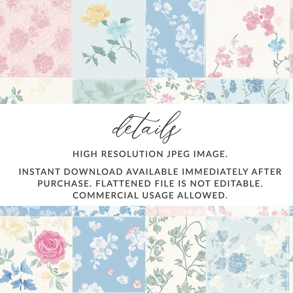 High Resolution Floral JPEG Image Instant Download