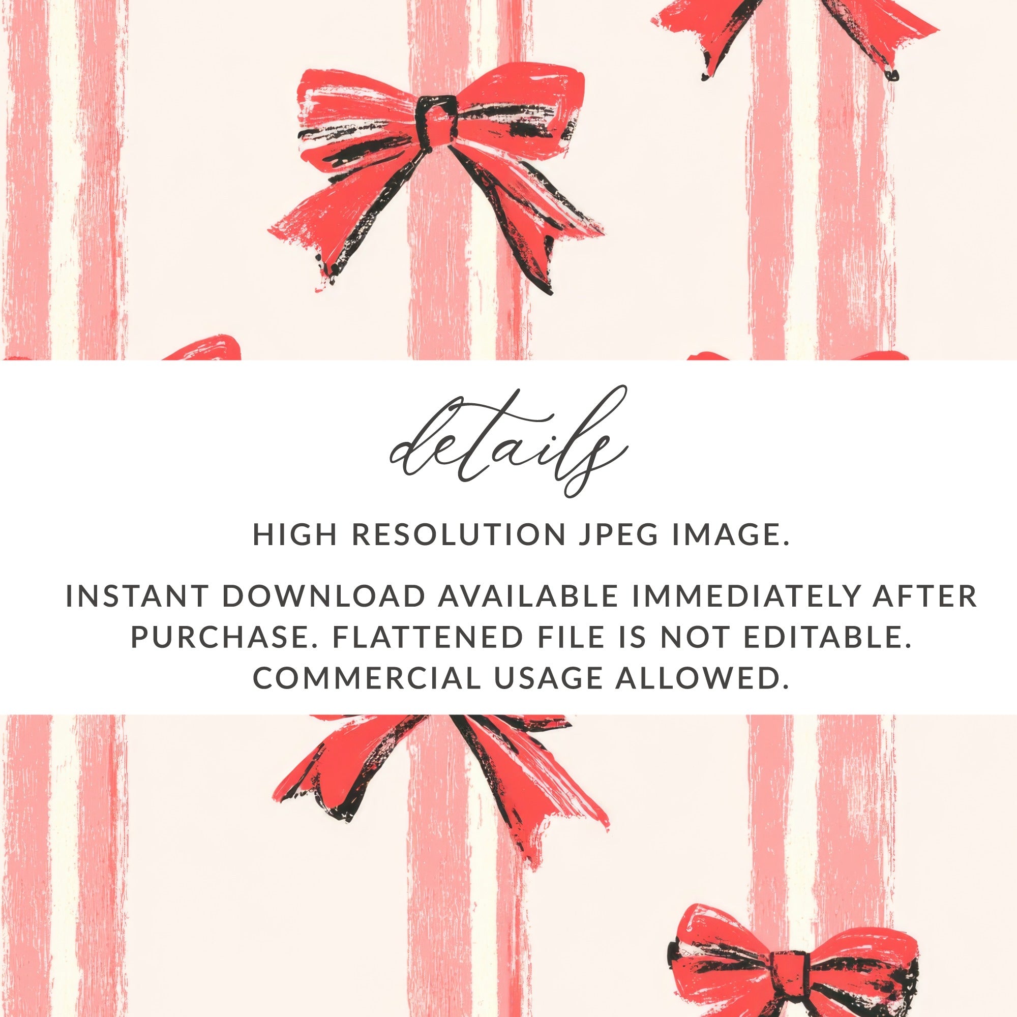 Red Bow Pattern High Resolution JPEG Image Download