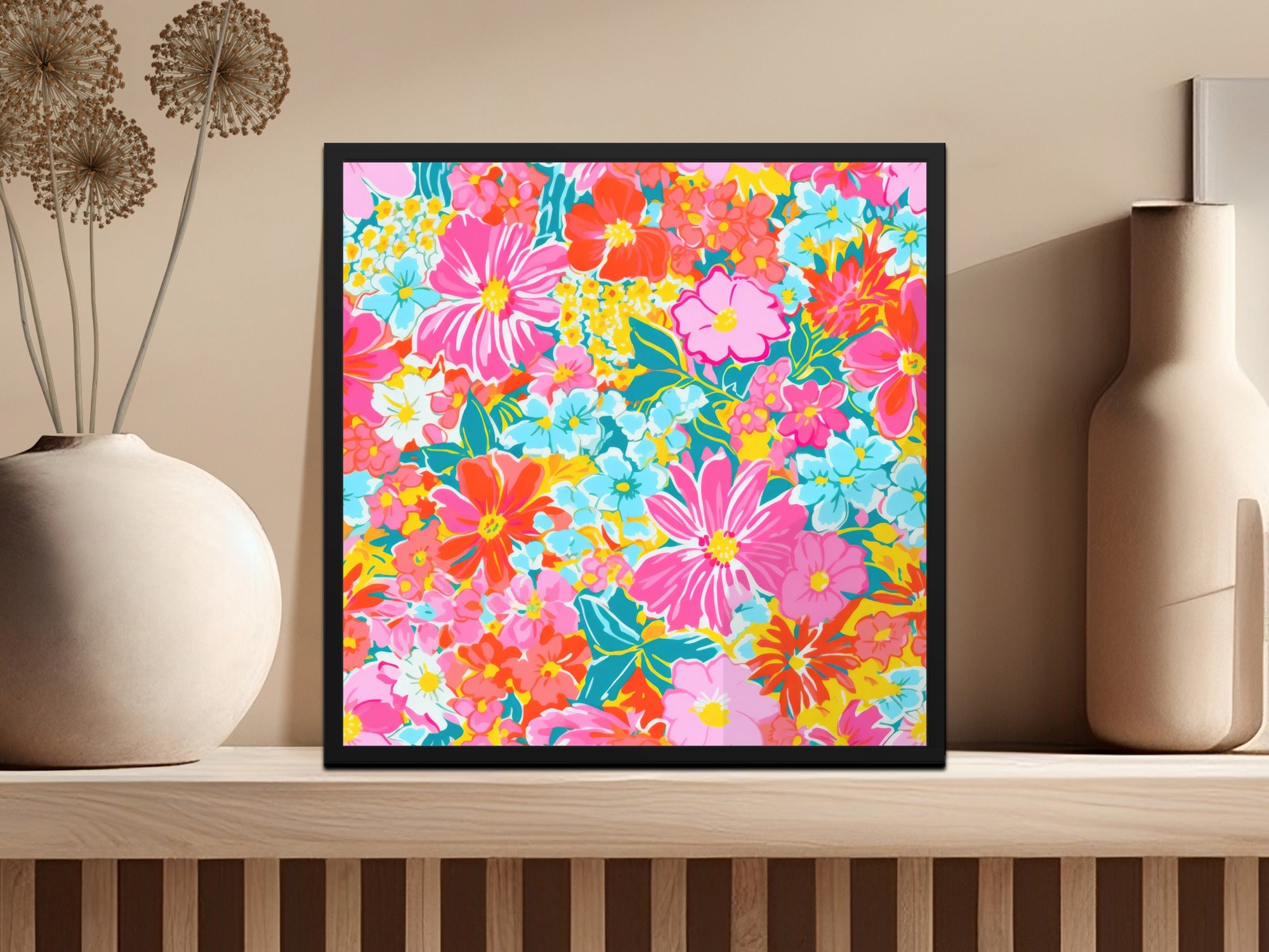 Colorful Floral Art Print for Home Decor