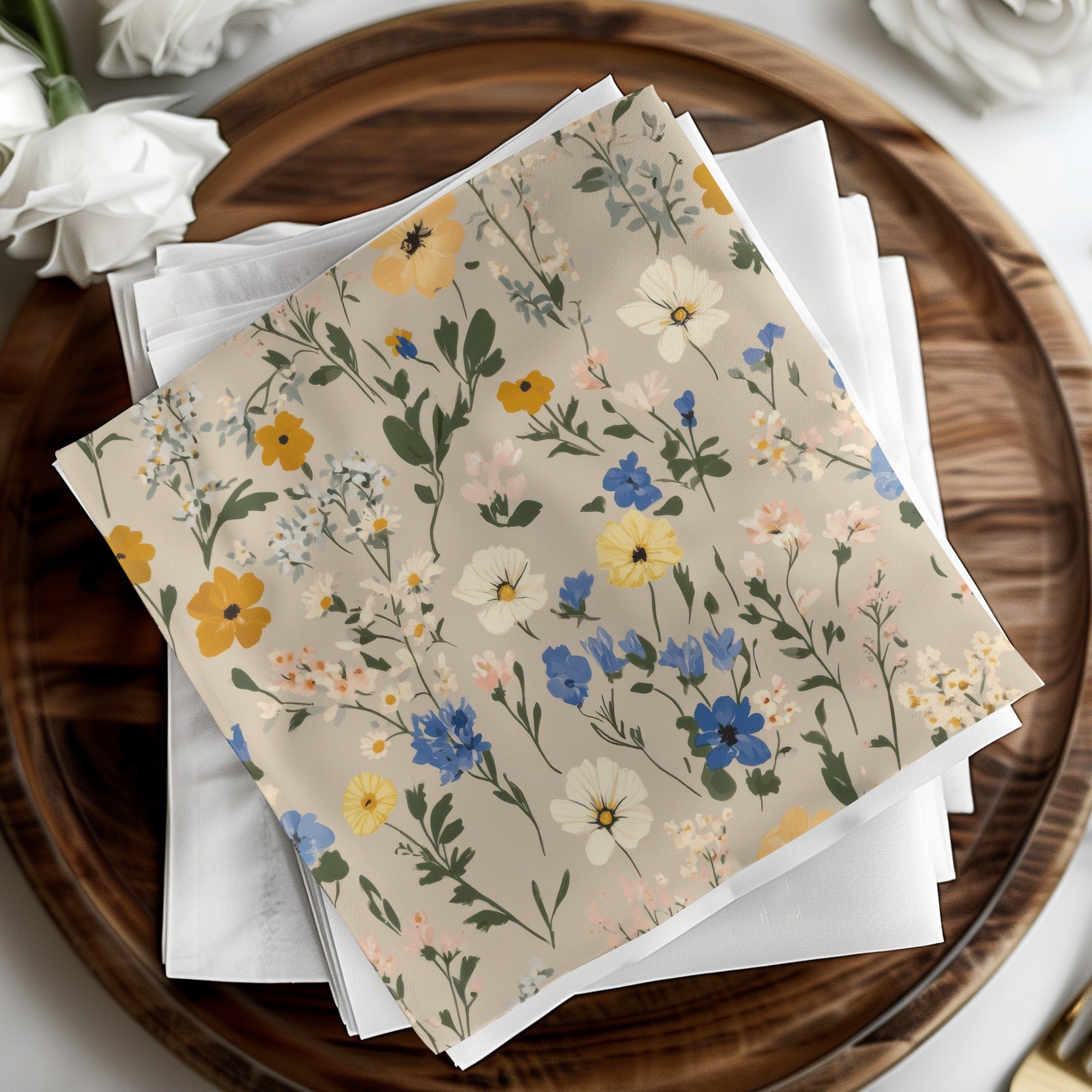 Beautifully Designed Floral Pattern Napkins
