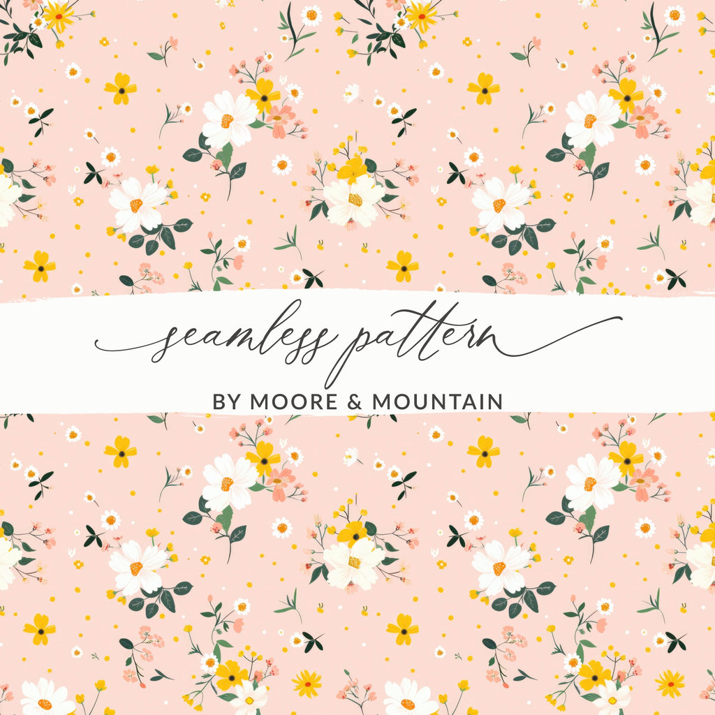 Floral Pink Seamless Pattern by Moore & Mountain Design