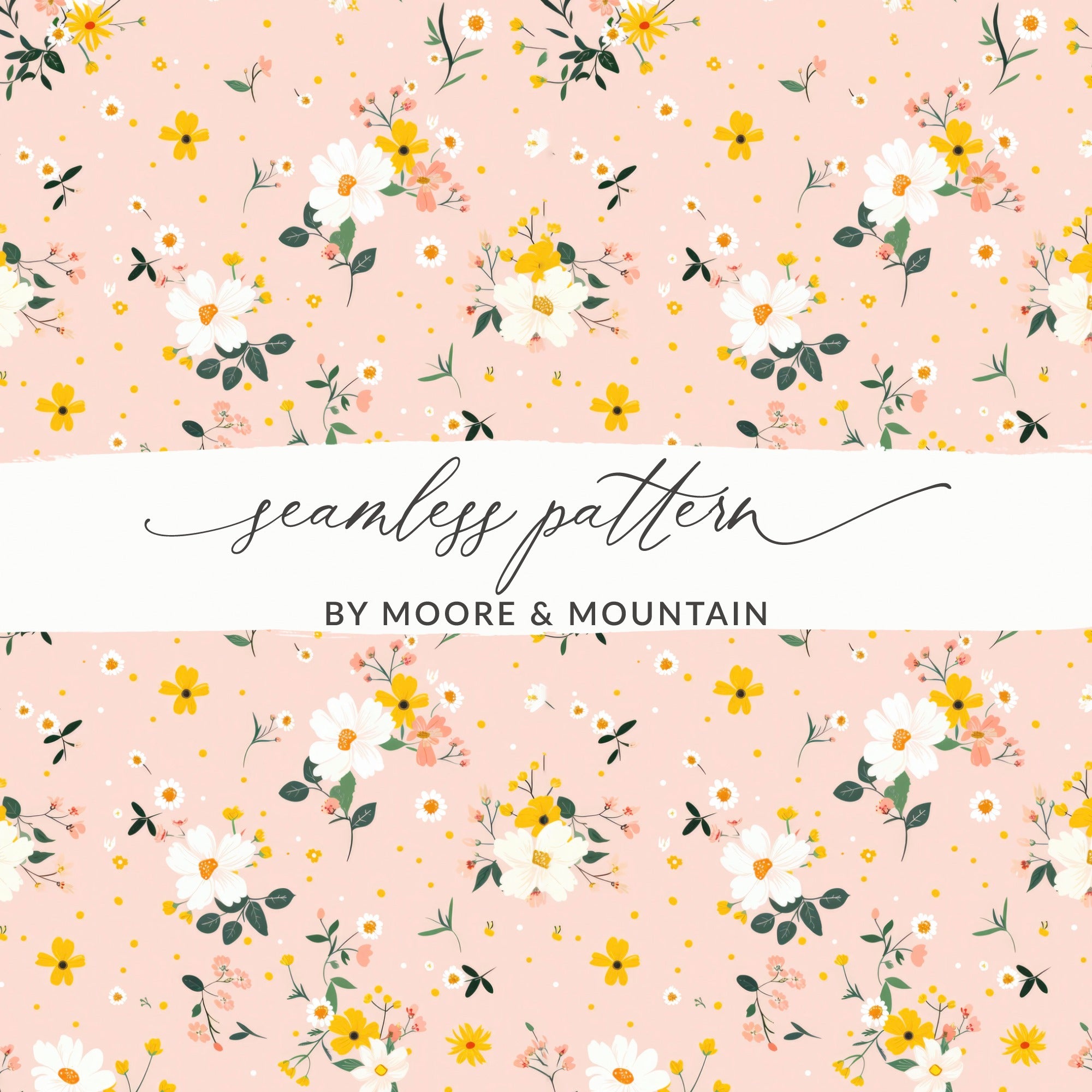 Floral Pink Seamless Pattern by Moore & Mountain Design