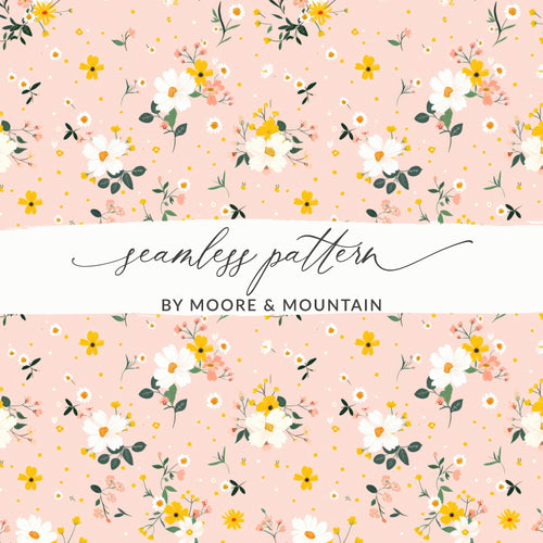 Floral Pink Seamless Pattern by Moore & Mountain Design