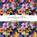 Vibrant Colorful Floral Seamless Pattern Background product type