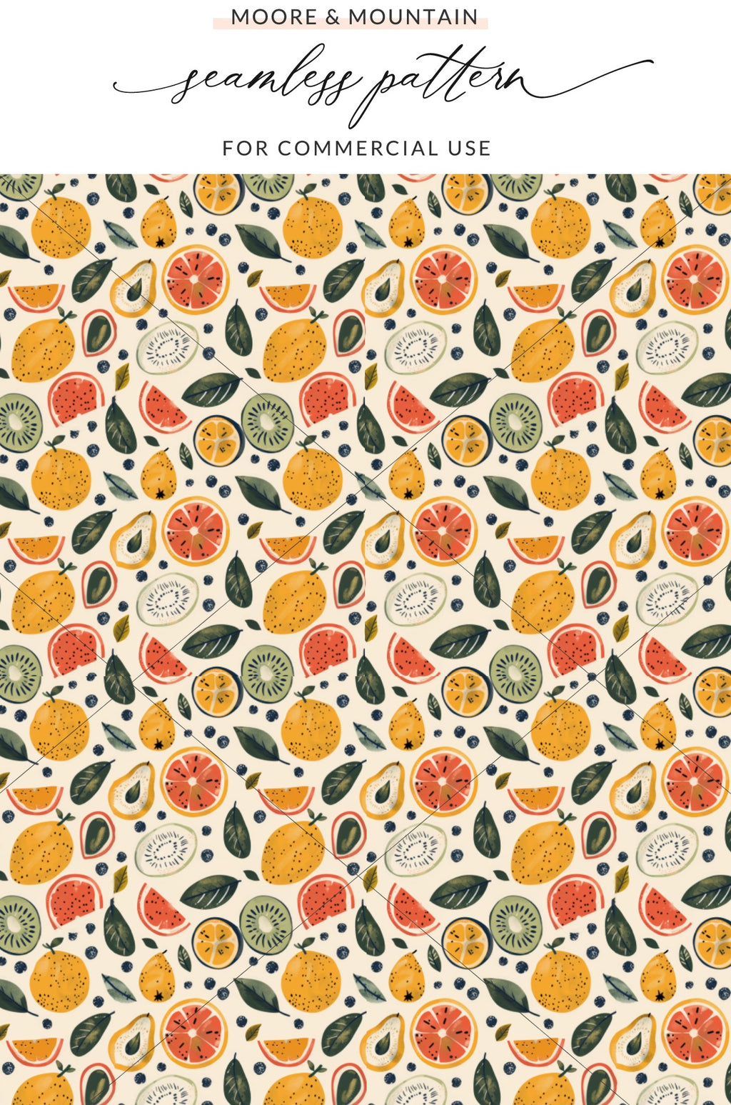 Seamless Fruit Pattern for Commercial Use