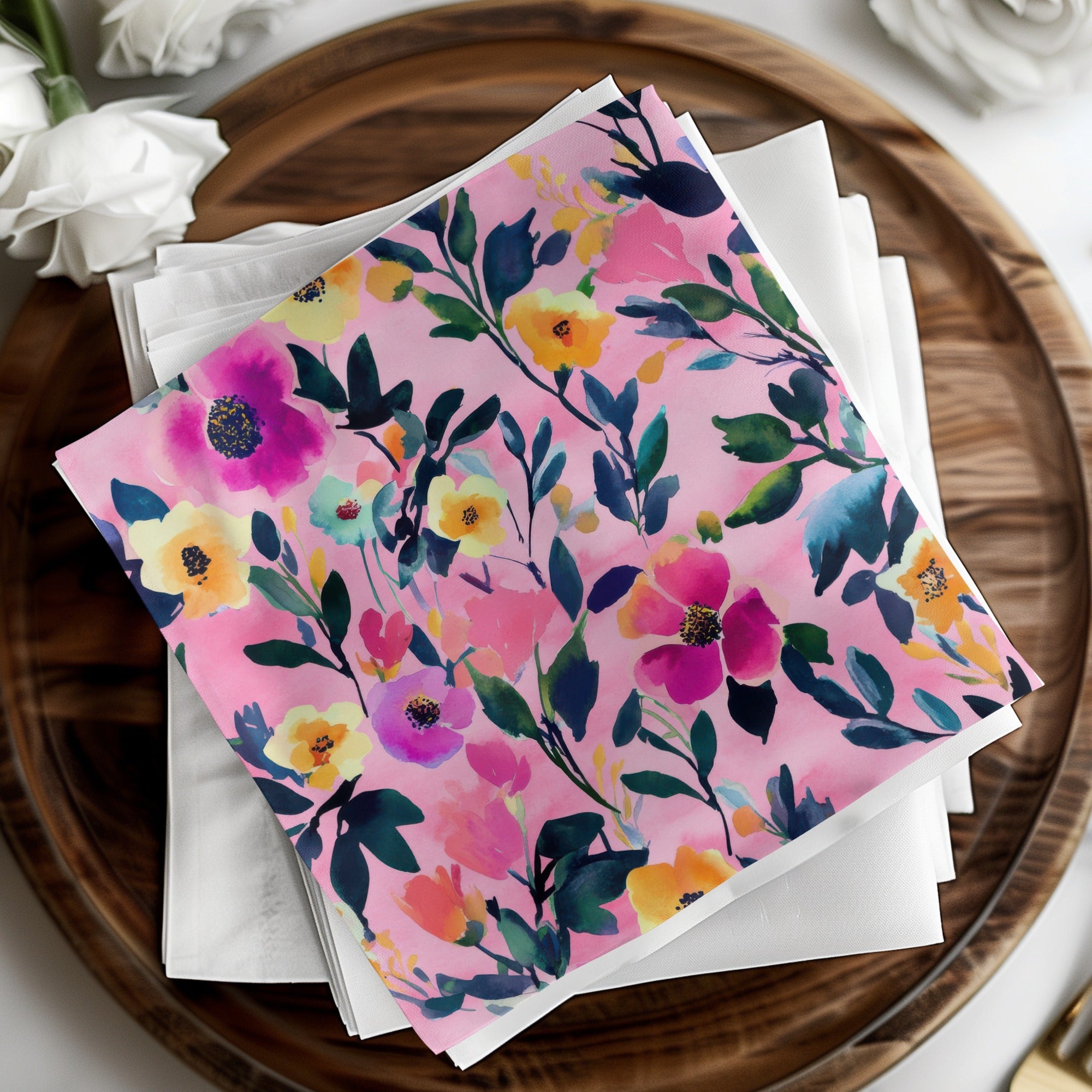 Vibrant Floral Print Napkins for Your Dining Table Decor
