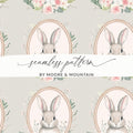 Floral Bunny Seamless Pattern for Crafts and Decor