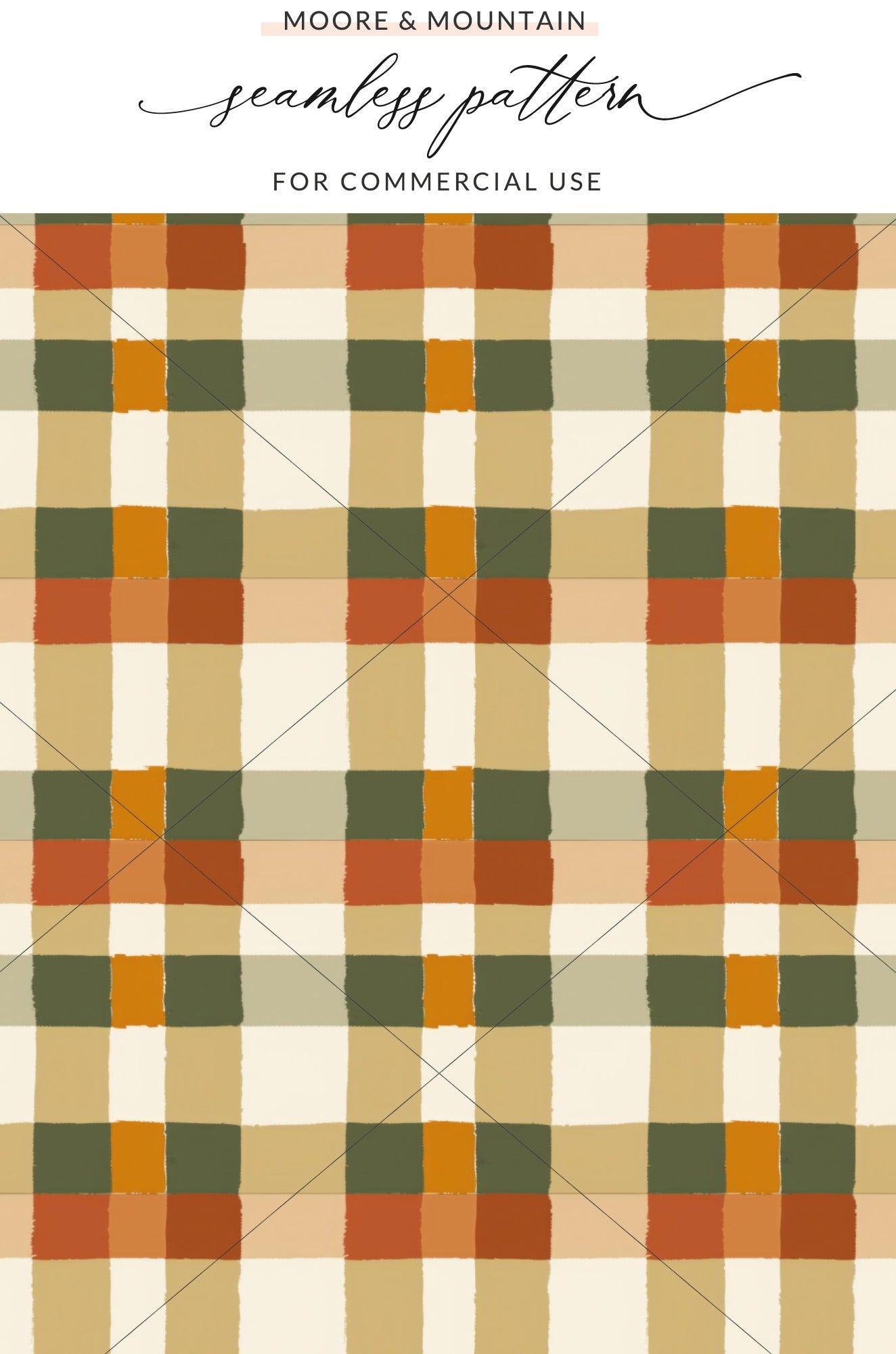Moore and Mountain Seamless Pattern Commercial Use