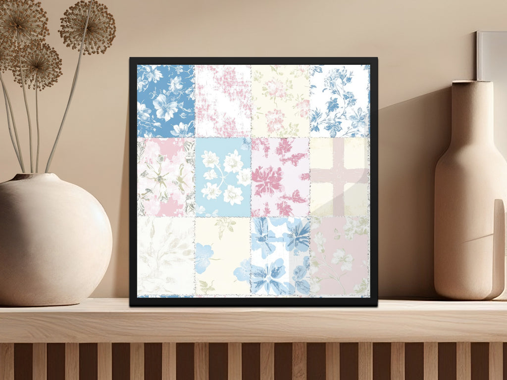 Colorful Floral Patchwork Design Wall Art Decor