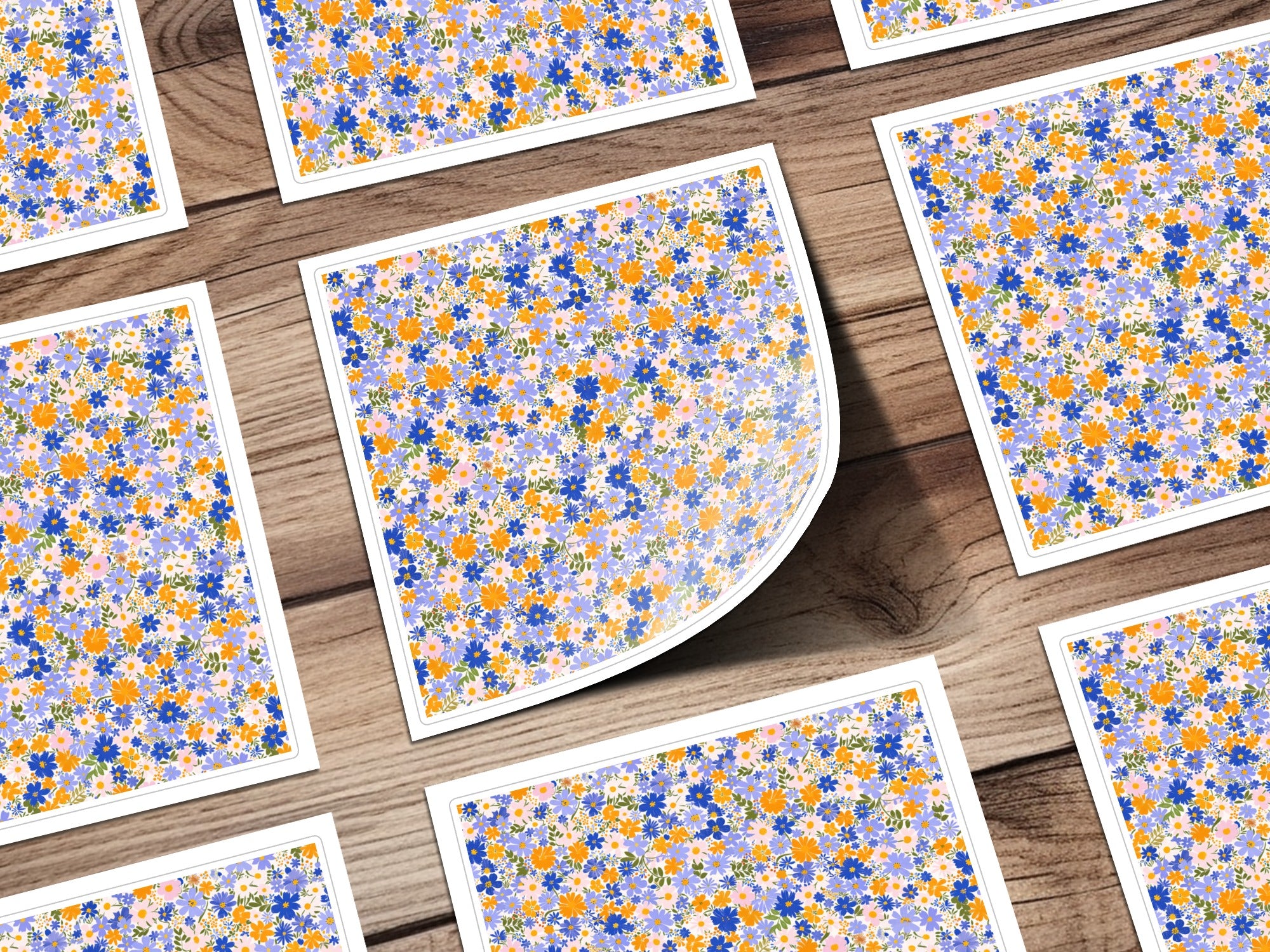 Colorful Floral Pattern Design Paper Sheet Product