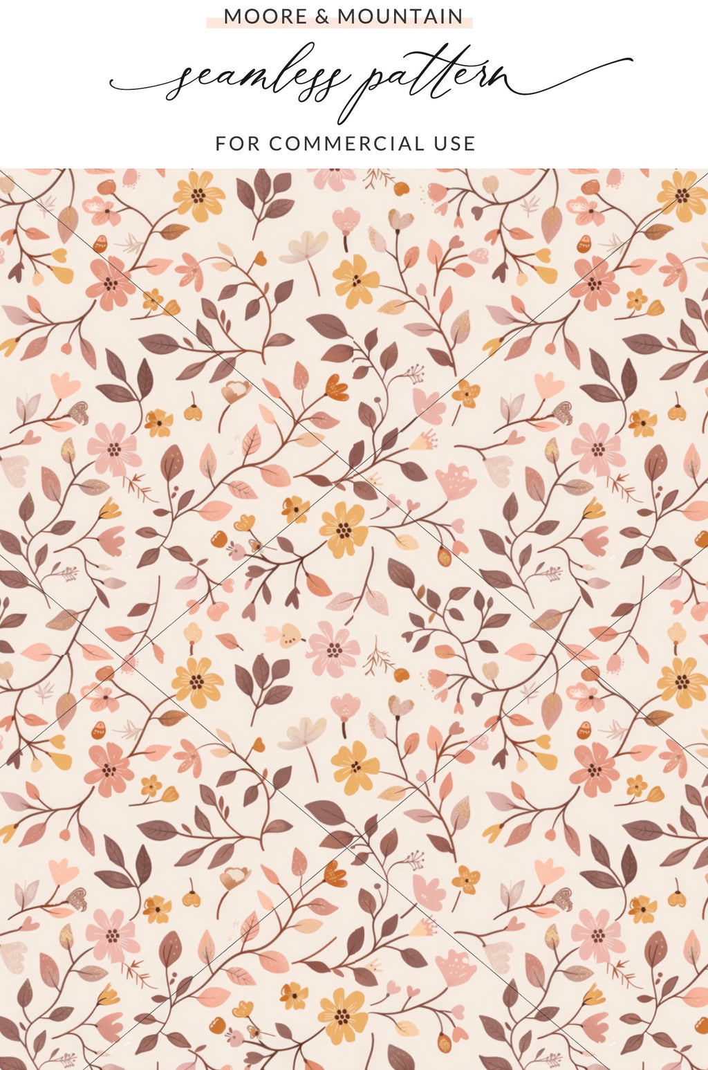Seamless Floral Pattern for Commercial Use Design