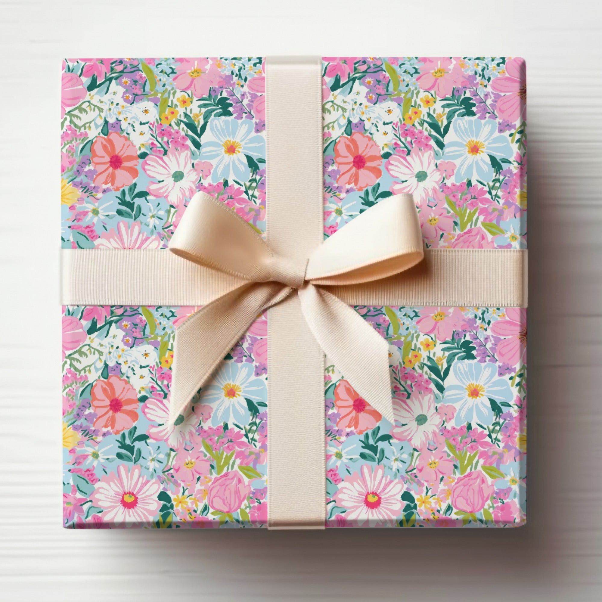 Floral Gift Box with Bow Perfect for Any Occasion