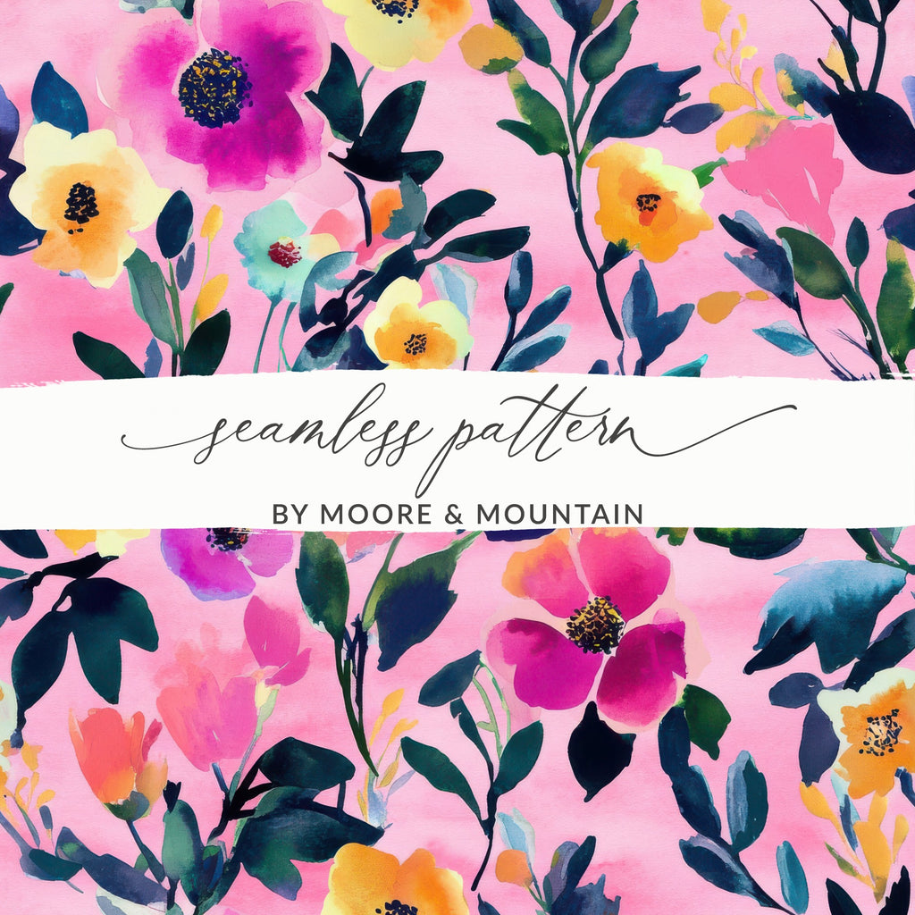 Vibrant Seamless Floral Pattern by Moore & Mountain