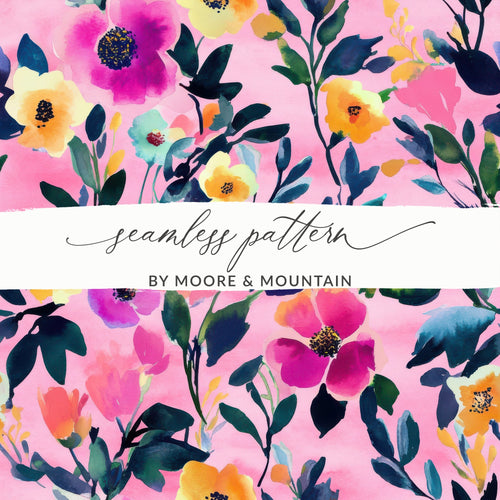 Vibrant Seamless Floral Pattern by Moore & Mountain