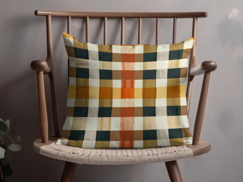 Colorful Checkered Cushion Cover for Decorative Use