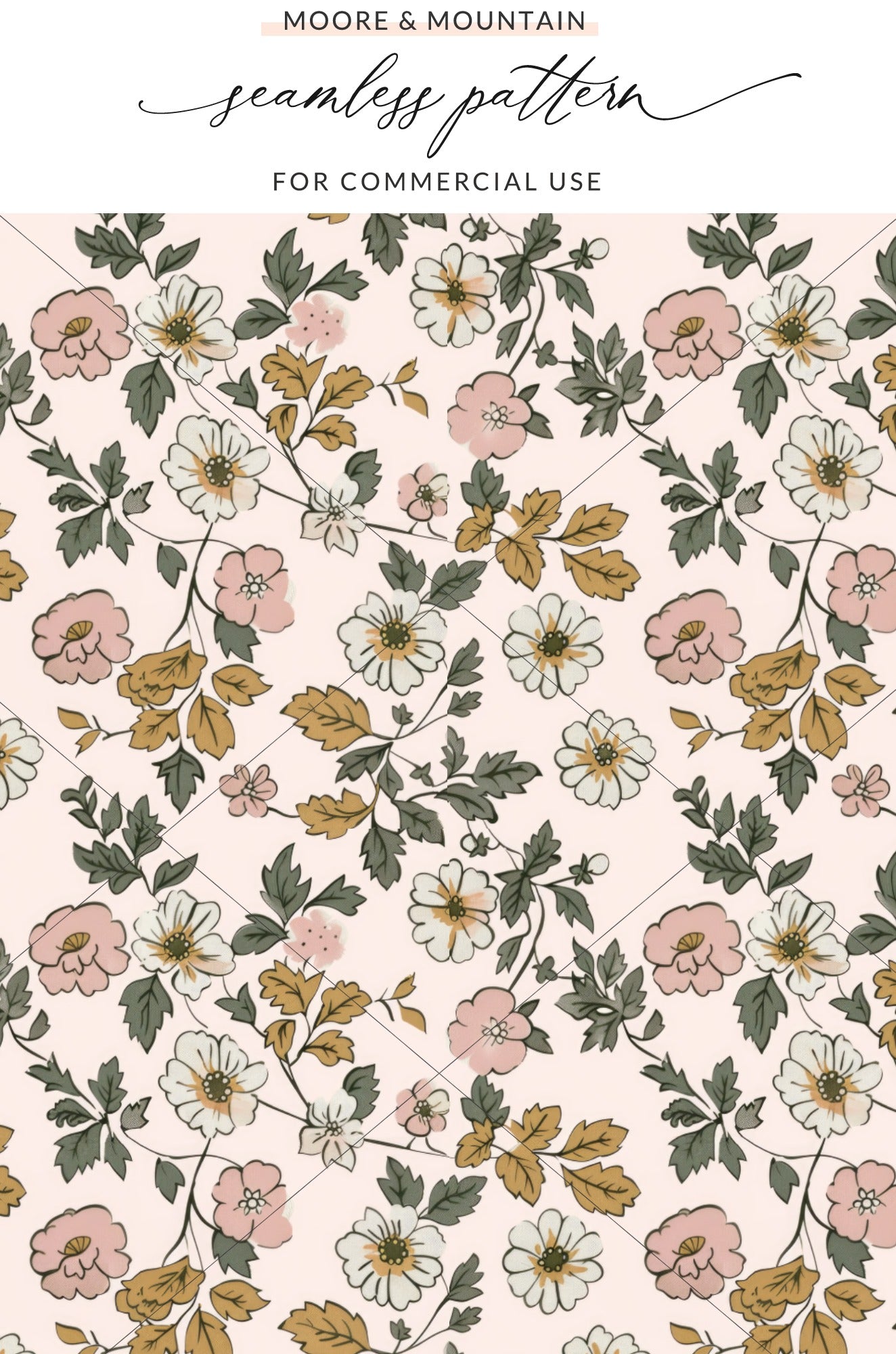 Floral Seamless Pattern for Commercial Use Design