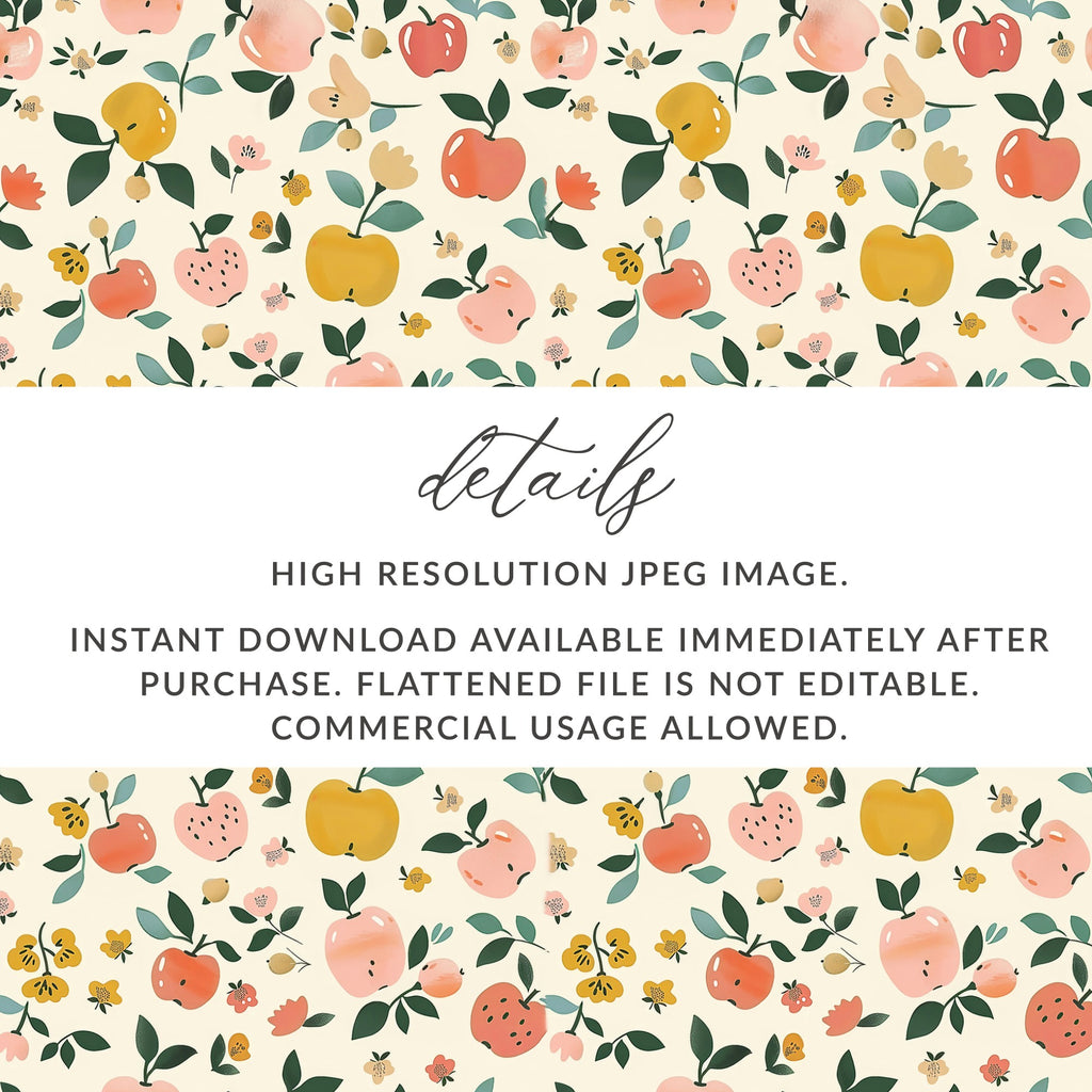 High Resolution Fruit Pattern Instant Downloadable Image