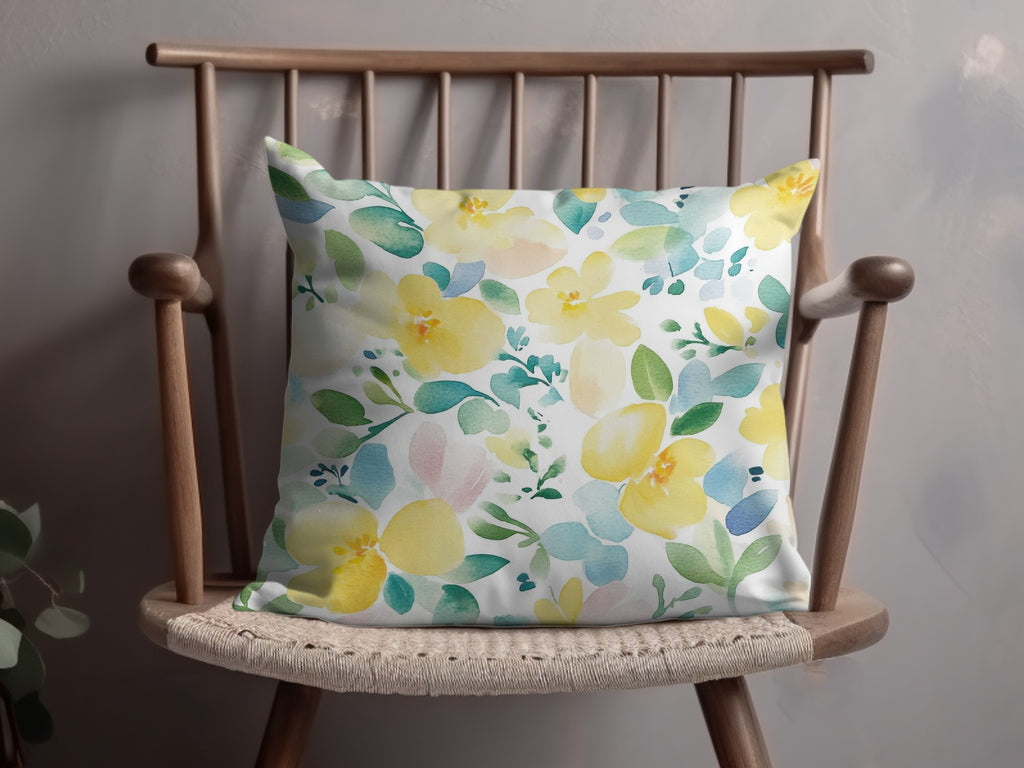 Floral Watercolor Decorative Cushion Cover Design