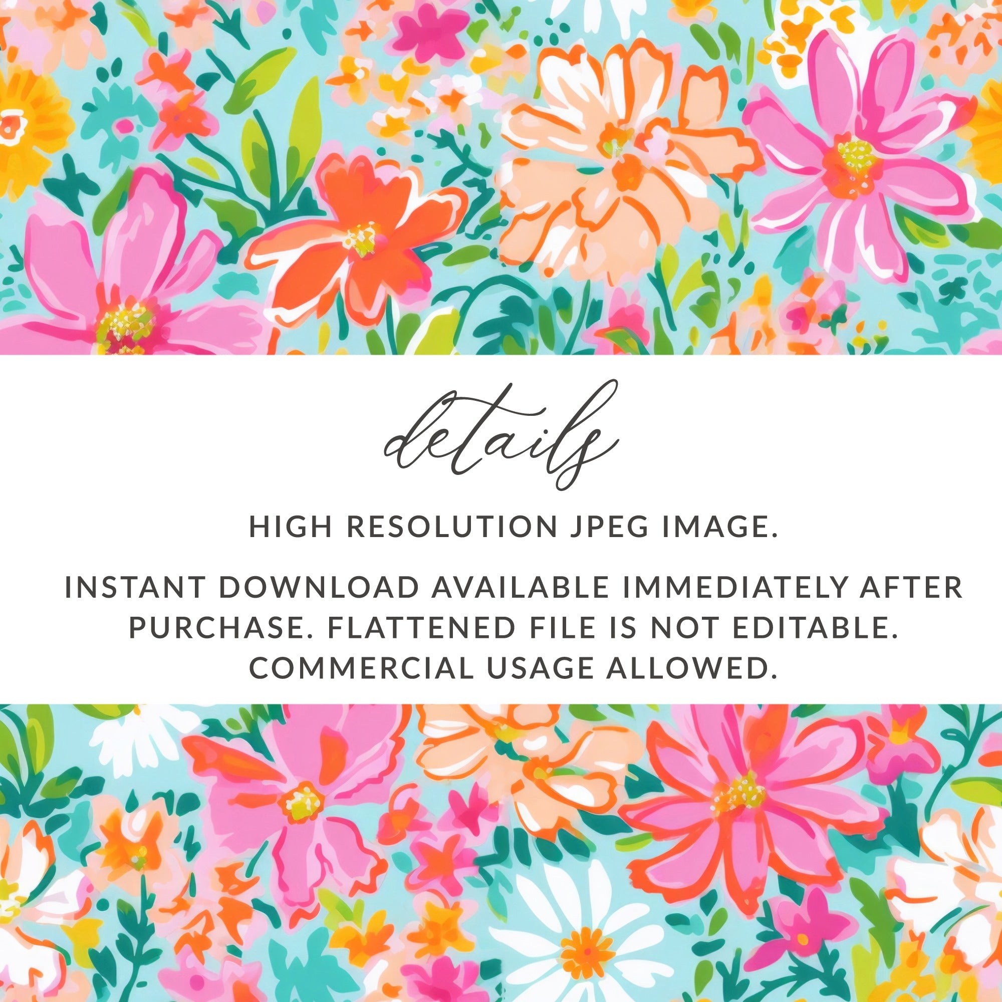 Colorful Floral Design High Resolution JPEG Image