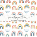 Colorful Rainbow 'Answered Prayer' Seamless Pattern