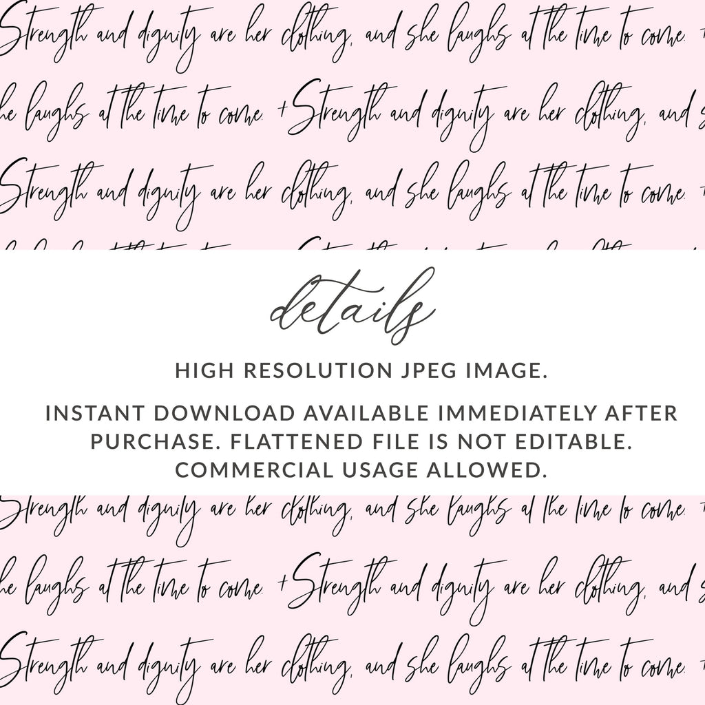 Strength and Dignity Script Instant Download Image