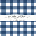 Blue and White Checkered Seamless Pattern Design