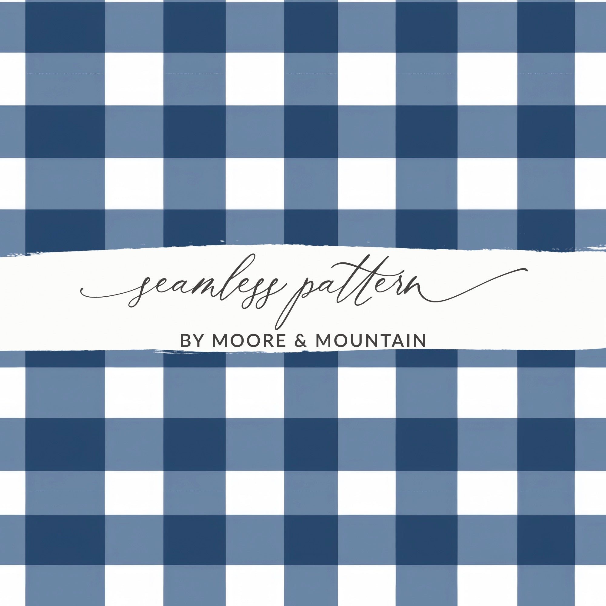 Blue and White Checkered Seamless Pattern Design