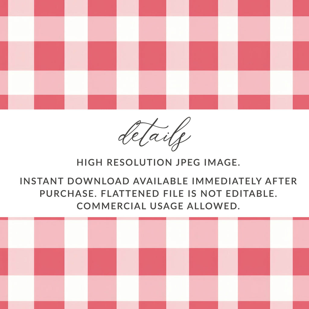 High Resolution JPEG Image Gingham Pattern Digital File