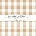 Beige and White Buffalo Check Seamless Pattern Design