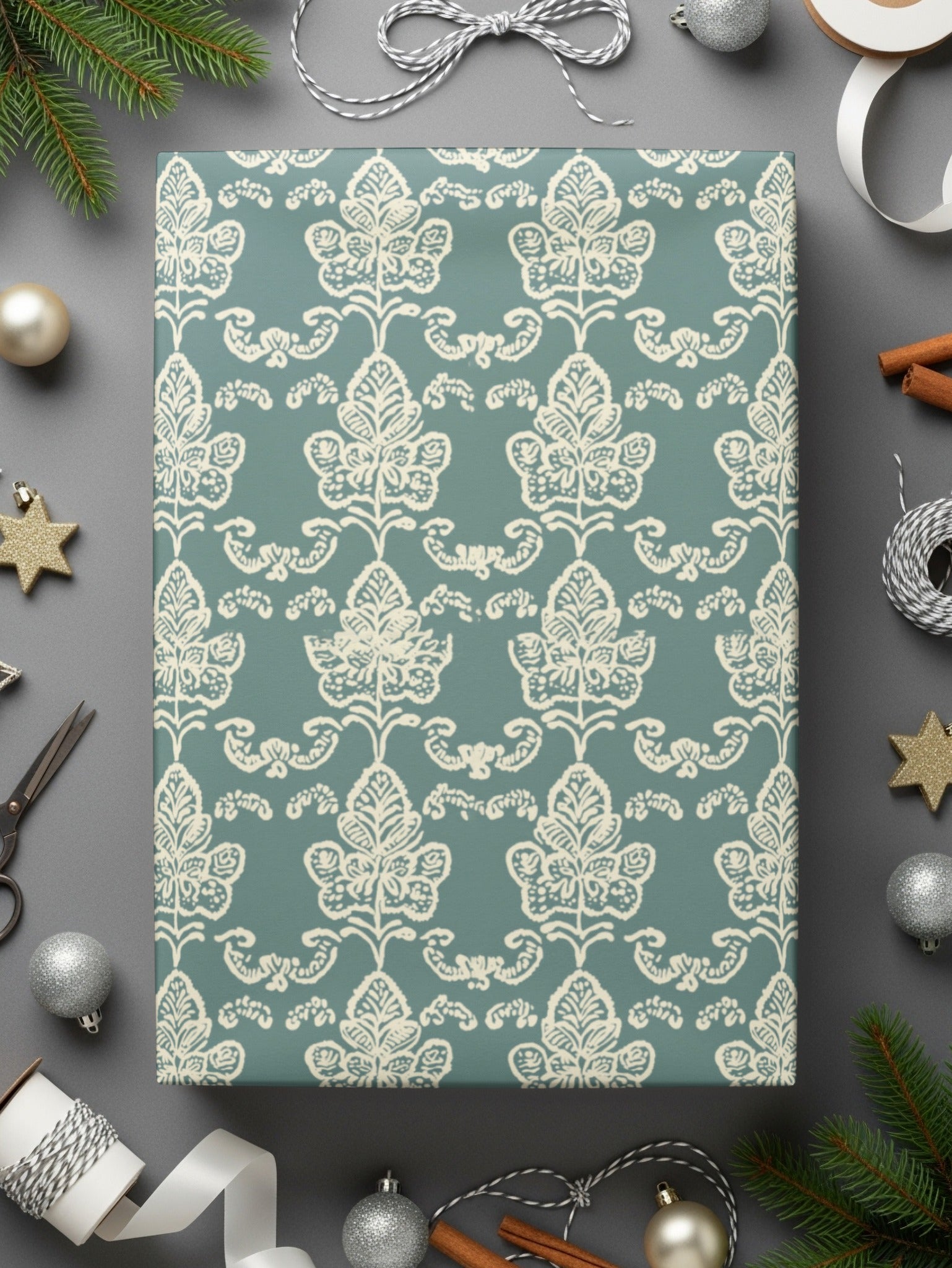 Elegant Vintage Floral Design Wrapping Paper