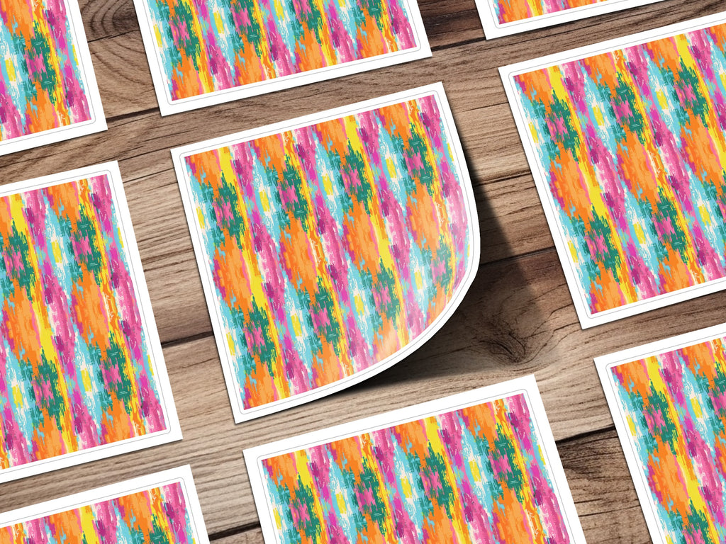 Bright Abstract Multi-Colored Art Print Wall Decor