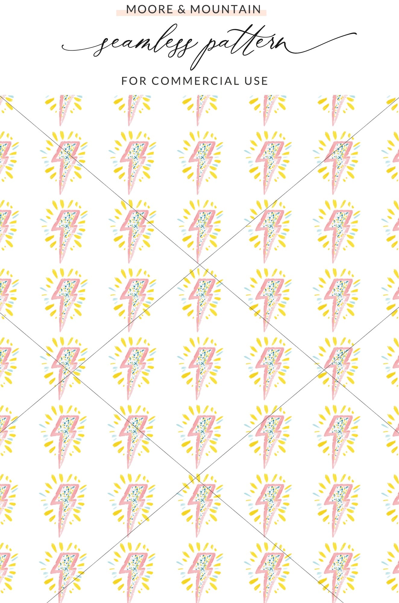 Vibrant Pink Lightning Bolt Design Seamless Pattern product type
lightning bolt
seamless pattern
pink lightning
yellow accents
blue dots
energetic design
vibrant print
playful motif
modern aesthetic
trendy graphic
digital background
surface design
textile print
commercial use
unique pattern
white background
abstract lightning
bold design
colorful pattern
pop art style