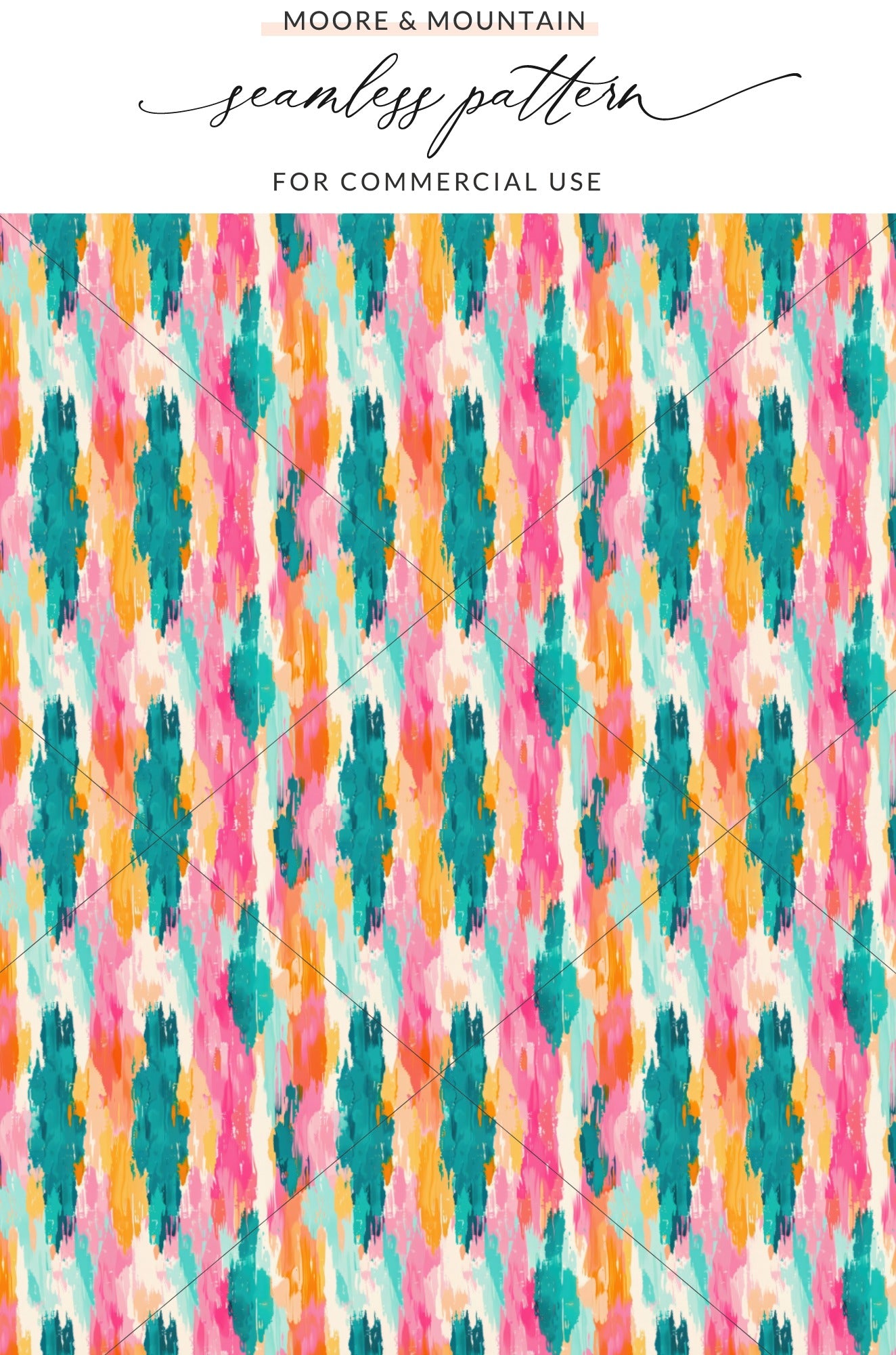 Colorful Abstract Paint Strokes Seamless Pattern Design