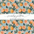 Vibrant Orange and Blue Seamless Pattern by Moore & Mountain