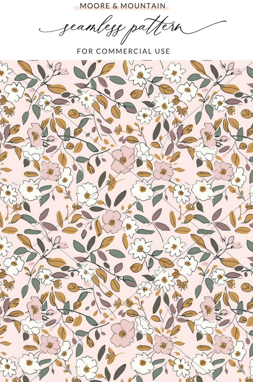 Floral Seamless Pattern for Commercial Use Print